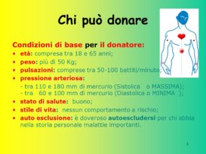 requisiti donare sangue