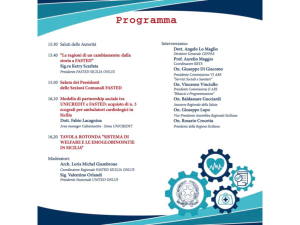 Riforme e Salute - Caltanisetta, 21 novembre 2016 - Programma
