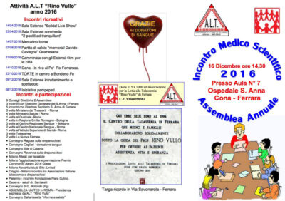 Assemblea Annuale A.L.T. Ferrara - Ferrara, 17 dicembre 2016 - Pieghevole 1