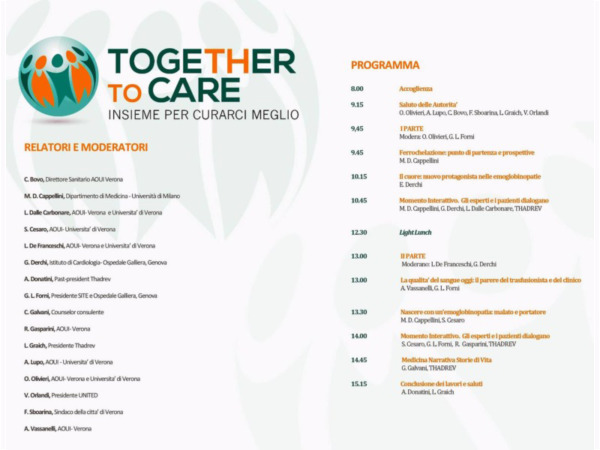 Together to care - Verona 4 novembre 2017 - Programma
