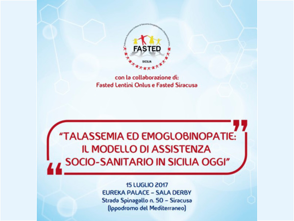 Talassemia ed emoglobinopatie - Siracusa, 15 luglio 2017 - Locandina