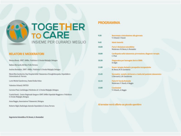 Together to Care - Bologna, 11 novembre 2017 - Programma e relatori
